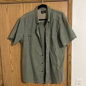 Green button-downed shirt